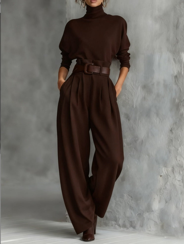 Julia | Conjunto de cuello alto y pantalón recto